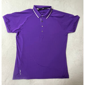 Women’s Ralph Lauren Purple Polo Shirt with White Trim, Size L